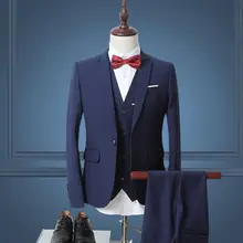 Мужской костюм тренд пользовательские костюмы куртка формальное платье мужской костюм набор Мужские свадебные костюмы смокинги Жениха(куртка+ брюки+ жилет