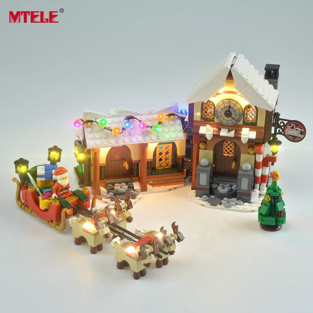 MTELE брендовый светодиодный светильник для мастерских Санта-Клауса Creator Series светильник ing набор совместим с 10245(не включает модель