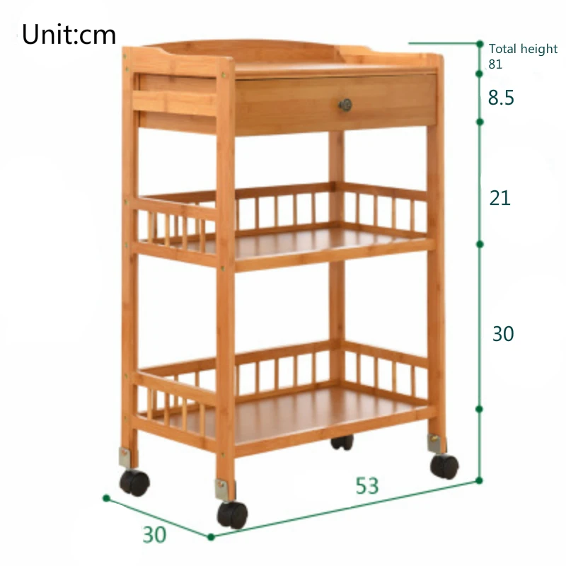 Ретро деревянная тележка для салона красоты прочная барбершоп многофункциональная тележка Бытовая полка передвижная тележка с выдвижными ящиками - Цвет: K