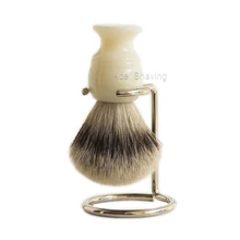 Щетка для бритья из смолы с ручкой барсука, пена для мыла, инструмент для ухода за шерстью, металлическая подставка, держатель