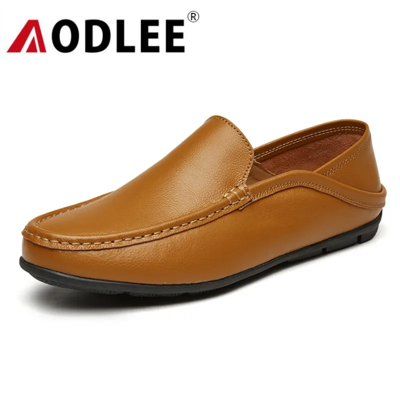 

AODLEE Big Size 46 Genuine Leather Men Casual Shoes Handmade Breathable Fashion Casual Loafers Italian Shoes Men Moccasins homme