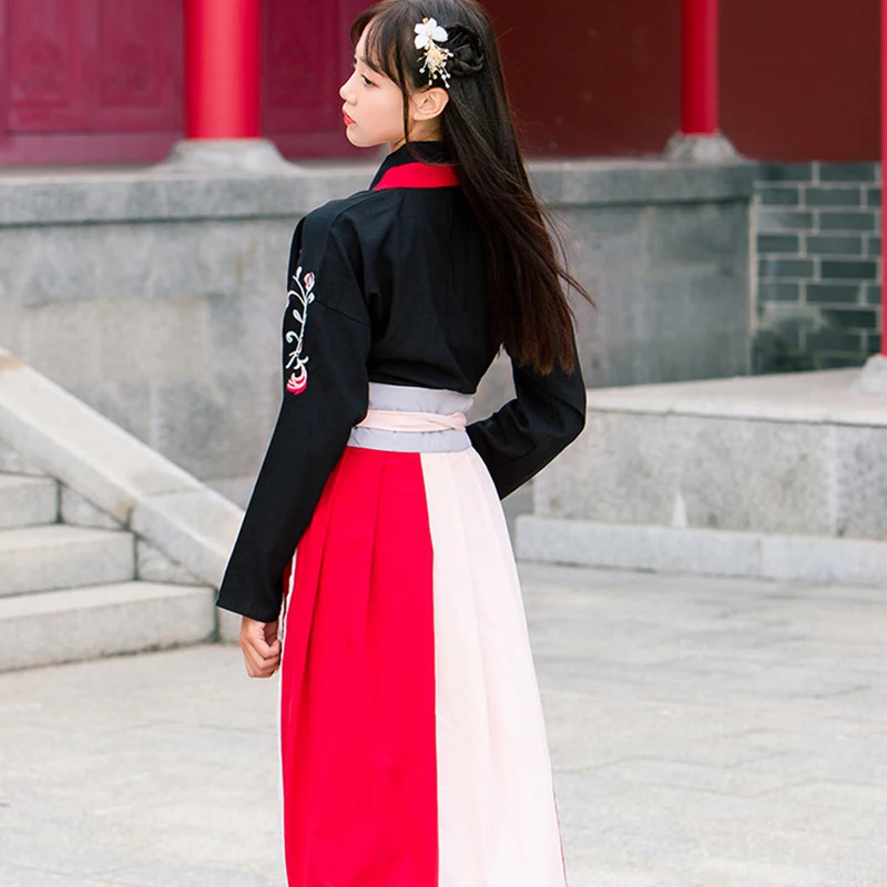 Hanfu женское народное платье ушу Одежда Женская Китайская одежда в старинном стиле платье Чонсам традиционная китайская одежда для женщин