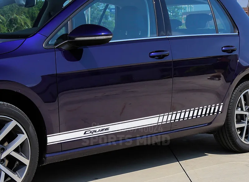 5 пар индивидуальный дизайн автомобиля дверь и талия декоративный автомобильный стикер наклейка для Chevrolet Cruze Chevy Cruze автомобильные