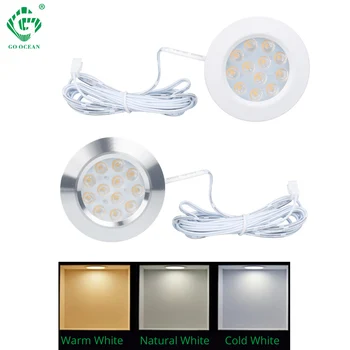 

Under Cabinet Light LED 12V 3W Aluminum Cupboard Kitchen Closet Puck Wardrobe Furniture Lamp Counter Showcase Bookshelf Lighting