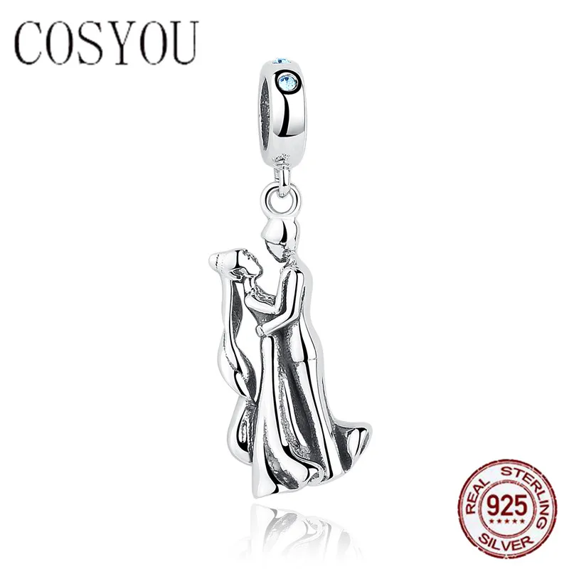 COSYOU 100% стерлингового серебра 925 Подвески из кристаллов Подвески для женщин DIY подарок для влюбленных друзей семья юбилей подарок SCC026