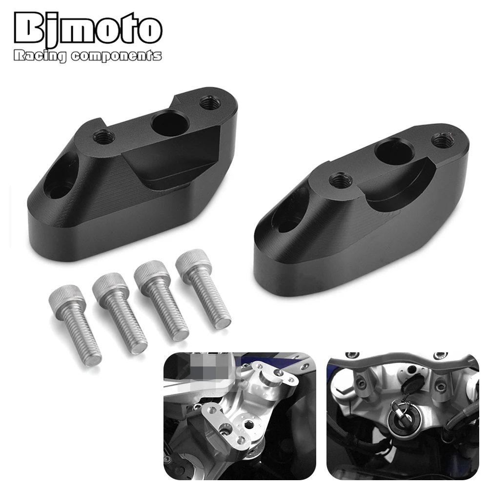 

BJMOTO R1200 RS Motorcycle Bar Clamps Handlebar Bar Risers For BMW R1200RS R 1200 RS 2015 2016 2017 2018