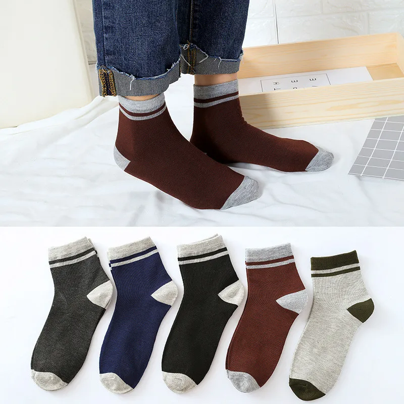 1Pair Mens Non Elastic Socks 100% Pure Cotton Comfort Soft Grip Diabetic Moistureproof Soxs Breathable Meias Hocoks | Женская одежда