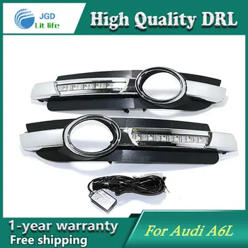 

Case For Audi A6L 2005 2006 2007 2008 Yellow Turning Signal Relay Waterproof Car DRL 12V LED Daytime Running Light Fog Lamp