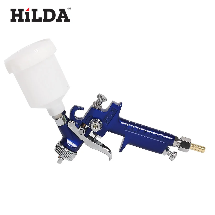 HILDA Car Furniture Repair Gun 0.8MM/1.0MM Nozzle H-2000 Professional HVLP Spray Gun Mini Air Paint Spray Guns Airbrush HILDA Car Furniture Repair Gun 0.8MM/1.0MM Nozzle H-2000 Professional HVLP Spray Gun Mini Air Paint Spray Guns Airbrush