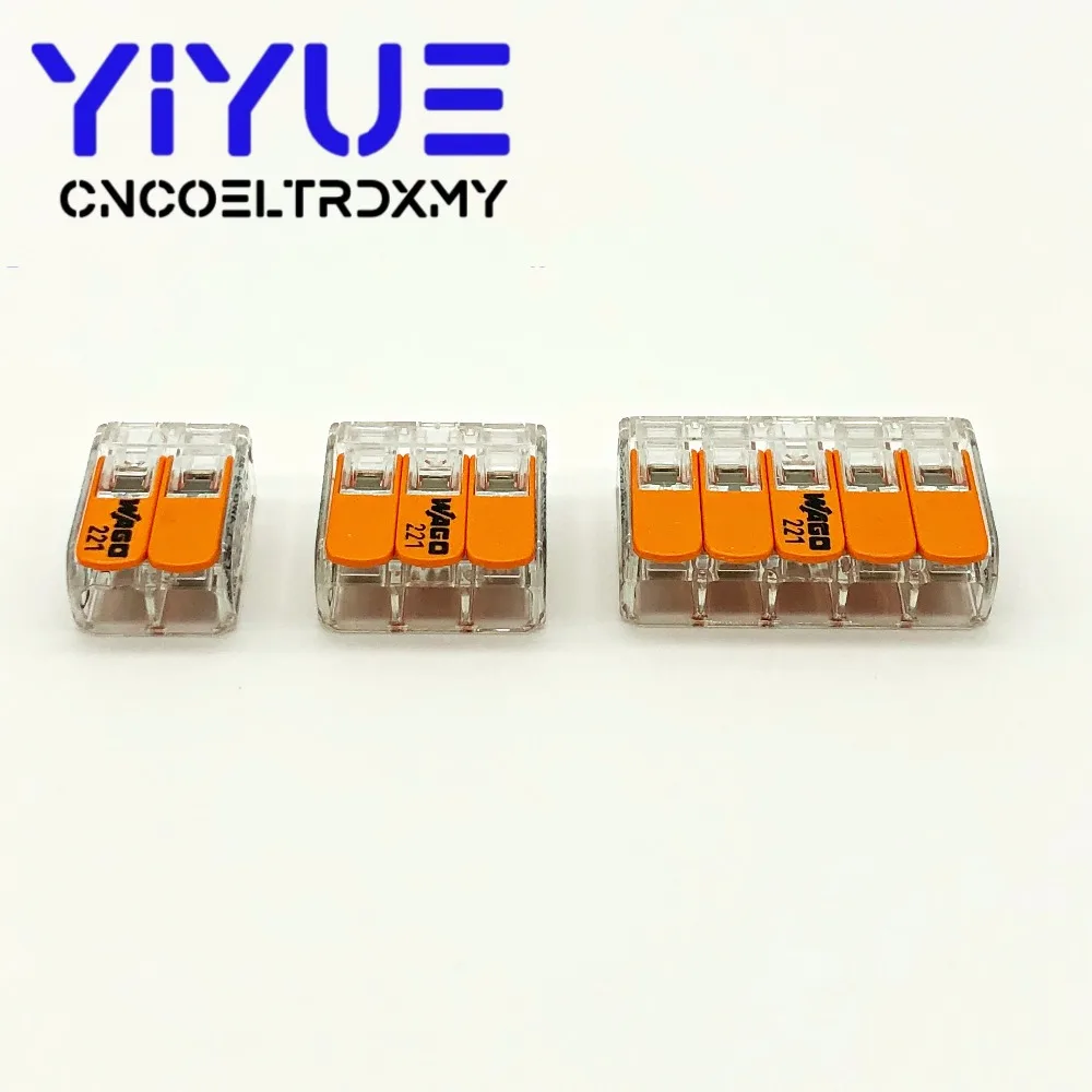 

1PCS 221-412/221-413/221-415 Original WAGO Wire Connector, Compact Splice Connector Quick Disconnect WireTerminal CE PSE UL