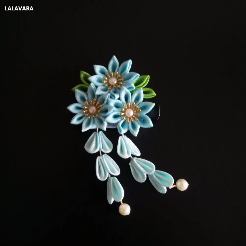 LALAVARA 10 шт. японские кимоно заколки kanzashi цветок заколки для волос для женщин детей девочек аксессуары для волос