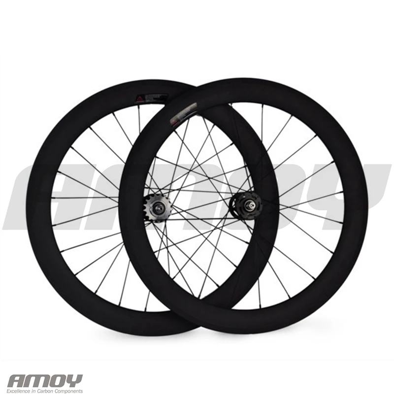 Fast Delivery 700C 50/60/88mm clincher/tubular, track front and rear bicycle fixed gear street bike single speed carbon wheel