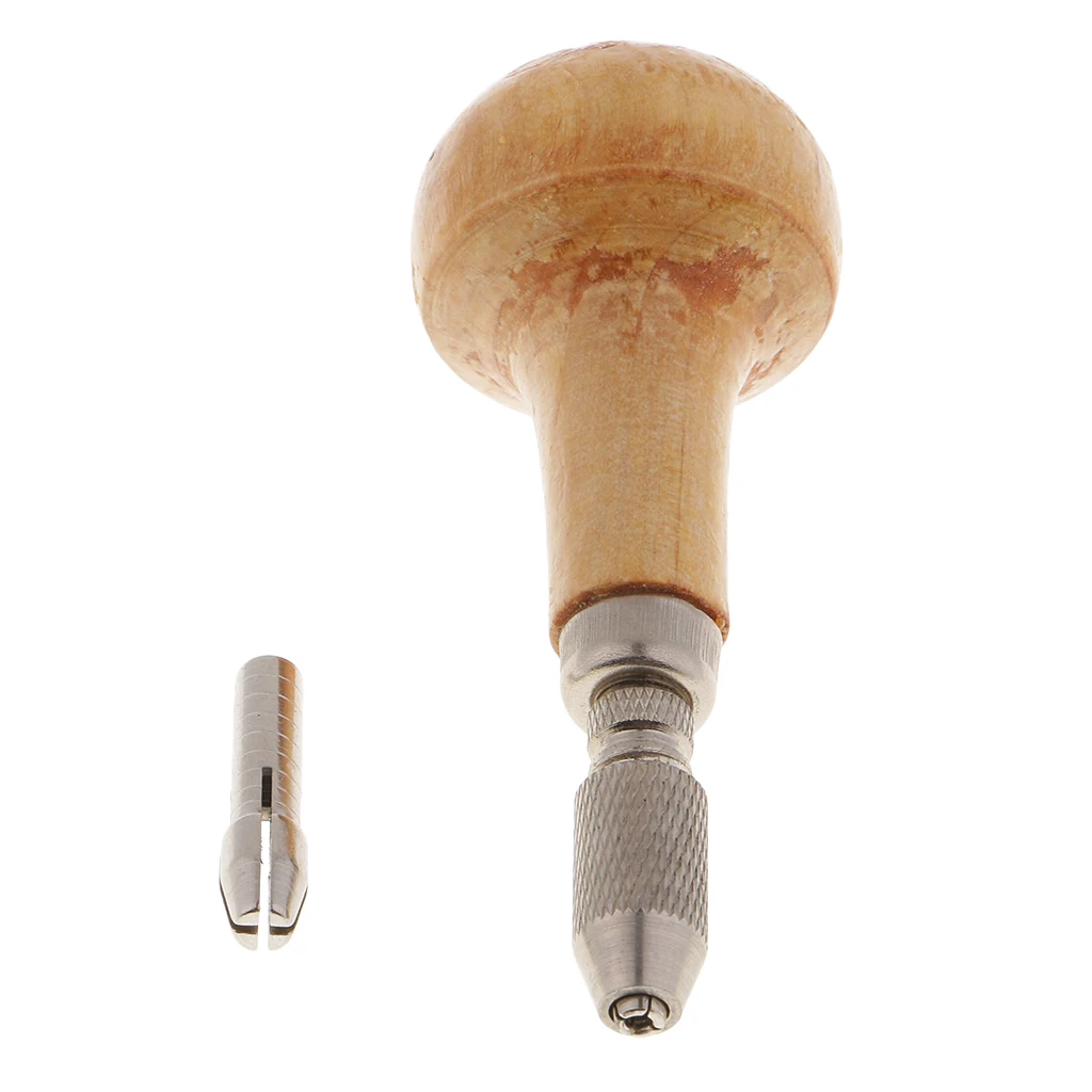 Wood Handle Pin Vise Vice Hand Twist Drill Rotary Tools for Jeweler Jewelry Making Hobby DIY Model Craft for 1.0-2.4mm Bits