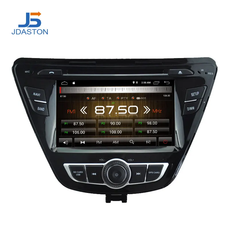 JDASTON Android 10 автомобильный dvd-плеер для hyundai ELANTRA 2013 Мультимедиа gps навигация 2Din Автомагнитола аудио стерео wifi