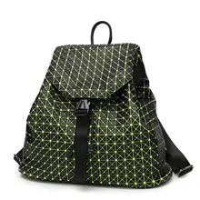 2017 BaoBao backpack female Fashion Girl Daily backpack Geometry Package Sequins Folding Bags