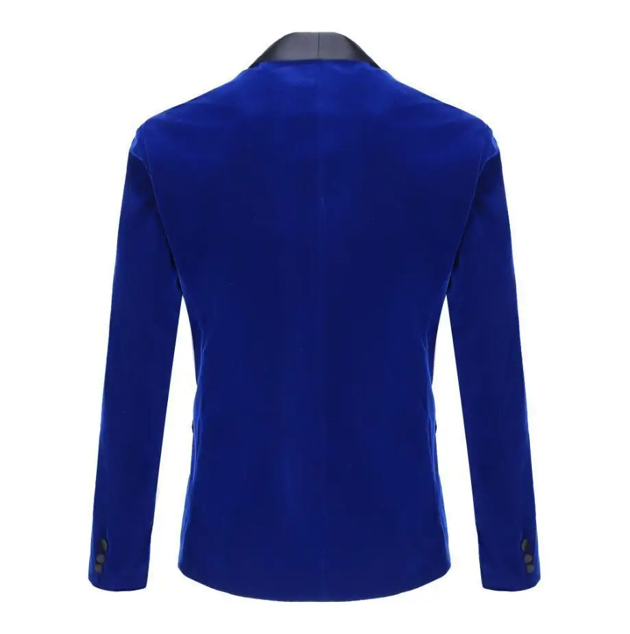 PYJTRL العلامة التجارية رجالي كلاسيك 3 قطع مجموعة المخملية الدعاوى أنيق بورجوندي الملكي الأزرق الأسود الزفاف العريس صالح سليم سهرة حفلة موسيقي...