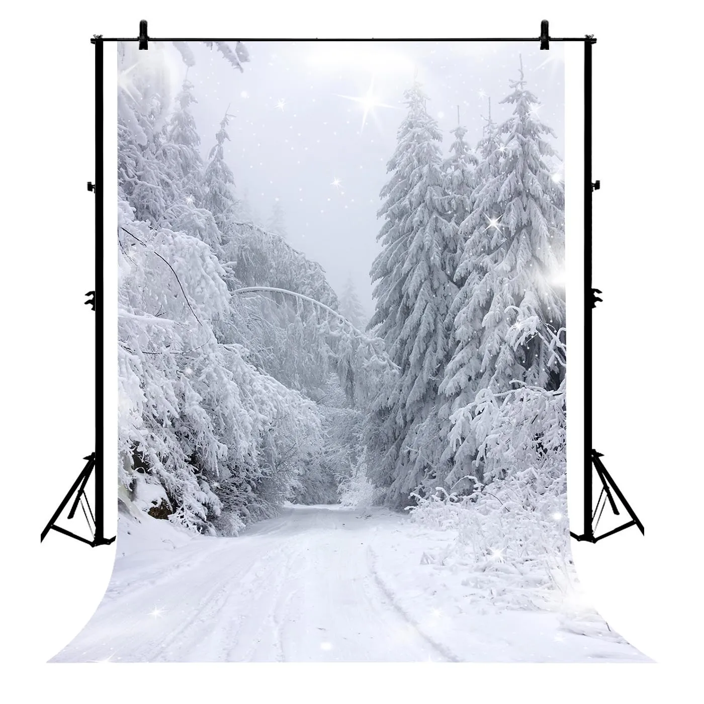 

5x7ft Winter Scenic Snow Tree Christmas Snowfield Polyester Photo Background Portrait Backdrop