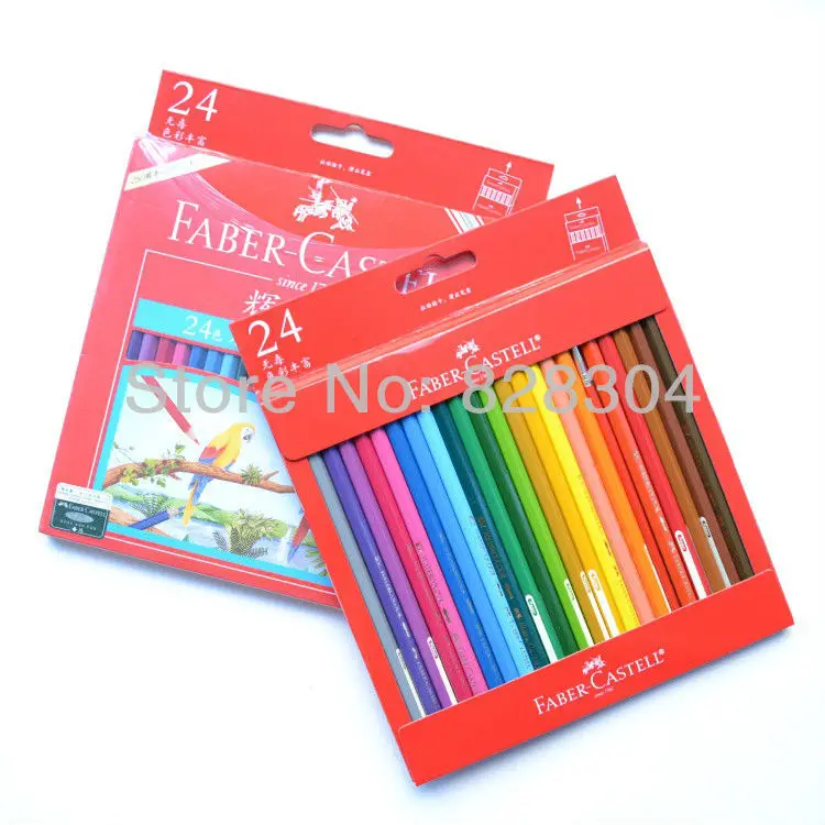 

Free shipping pencil watercolor pencils colored pencils, Faber-Castell, 24pcs soluble in water, imported high-quality