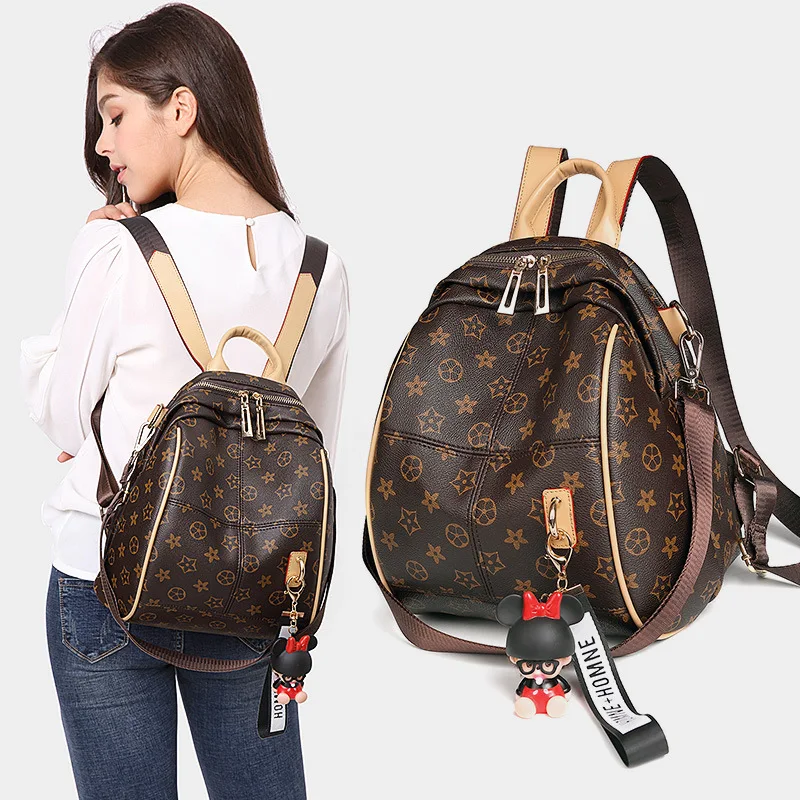 

shiweng 2019 Fashion Women Backpack Leather Backpacks for Girls Female woman Shoulder Bag Ladies Travel Backpack Bags