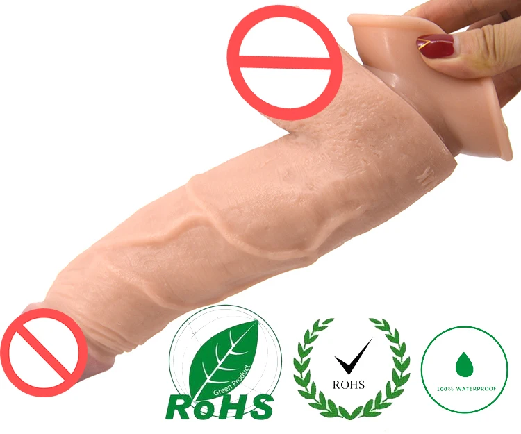 New Arrival Femal Sex Toy Incarnadine Huge Dildo Clear and Thick Texture Penis Waterproof  Sex Dildo with Big Strong Suction Cup
