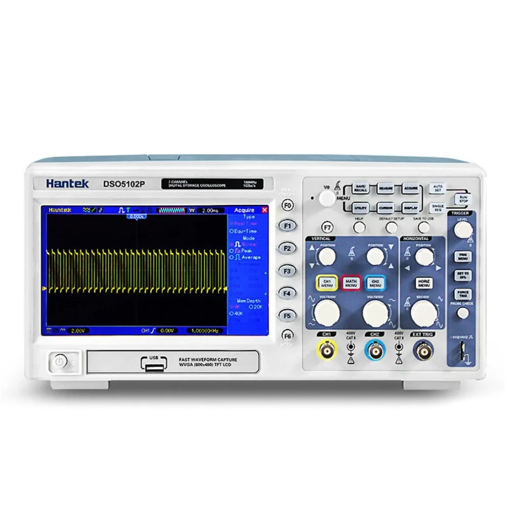 DSO5102P Цифровой осциллограф 100 МГц 1Gsa/S 2 CH 7 &quotTFT дисплей USB WD Портативный Ручной