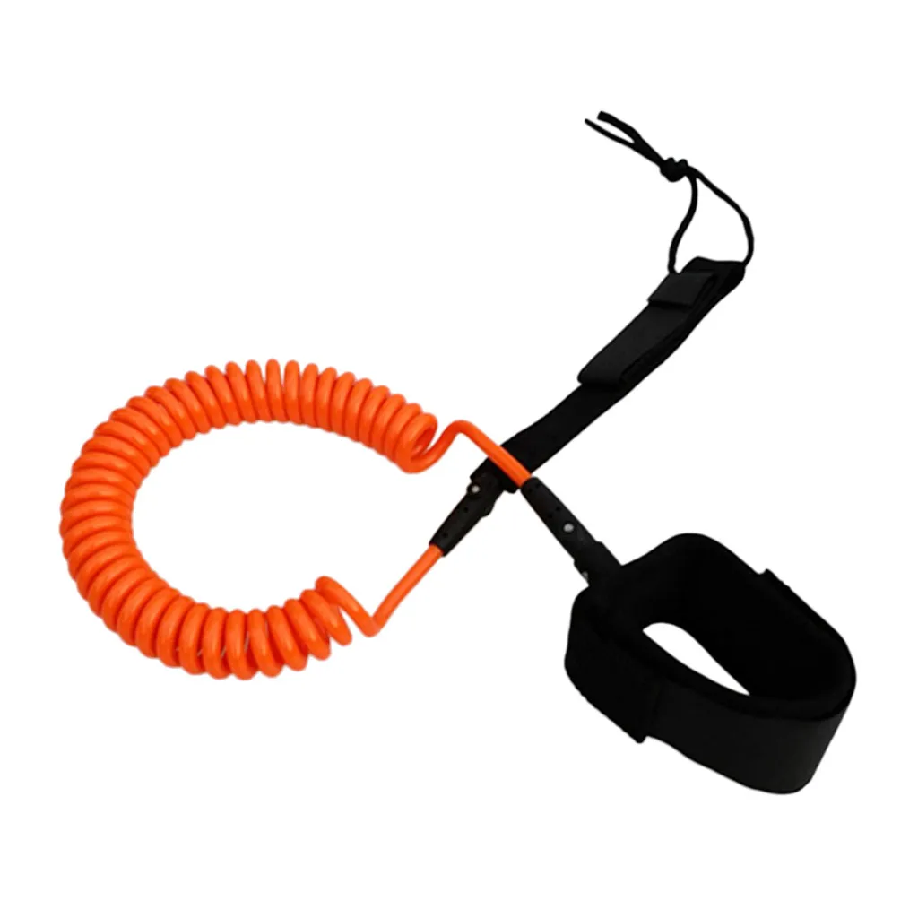 10ft 7mm Coiled Surfboard SUP Leash Stand up Paddle Board Leg Rope Ankle Strap with Waterproof Wallet Dry Bag - Choose Colors