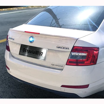 

For Skoda New Octavia Spoiler 2015 2016 2017 Car Tail Wing Decoration ABS Plastic Unpainted Primer Rear Trunk Spoiler