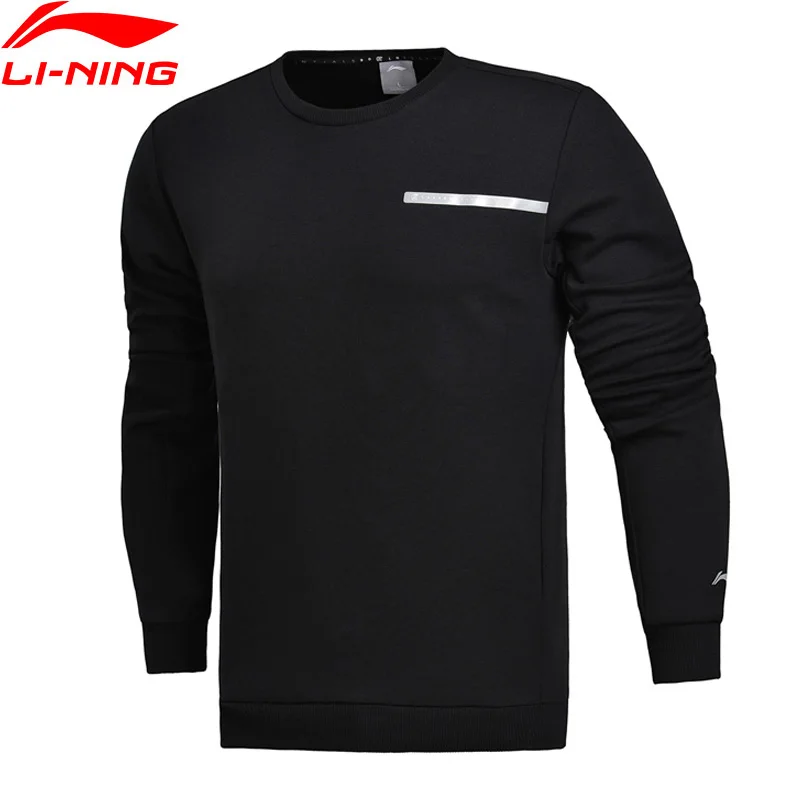 (Клиренс) Li-Ning мужской тренировочный свитер из 70% хлопка и 30% полиэстера удобные