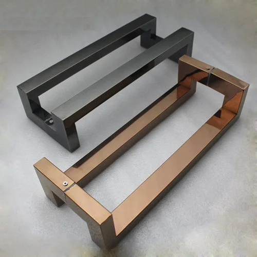CC=400MM Modern Square Glass Door Pull Handle Commercial Entry ... CC=400MM Modern Square Glass Door Pull Handle Commercial Entry ...