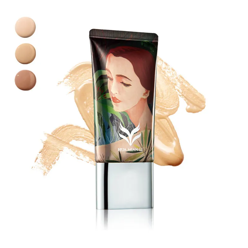 

HUAMIANLI Moist Liquid Foundation Concealer Whitening Moisturizer Oil-control Maquiagem Long Lasting Waterproof Face Base Makeup