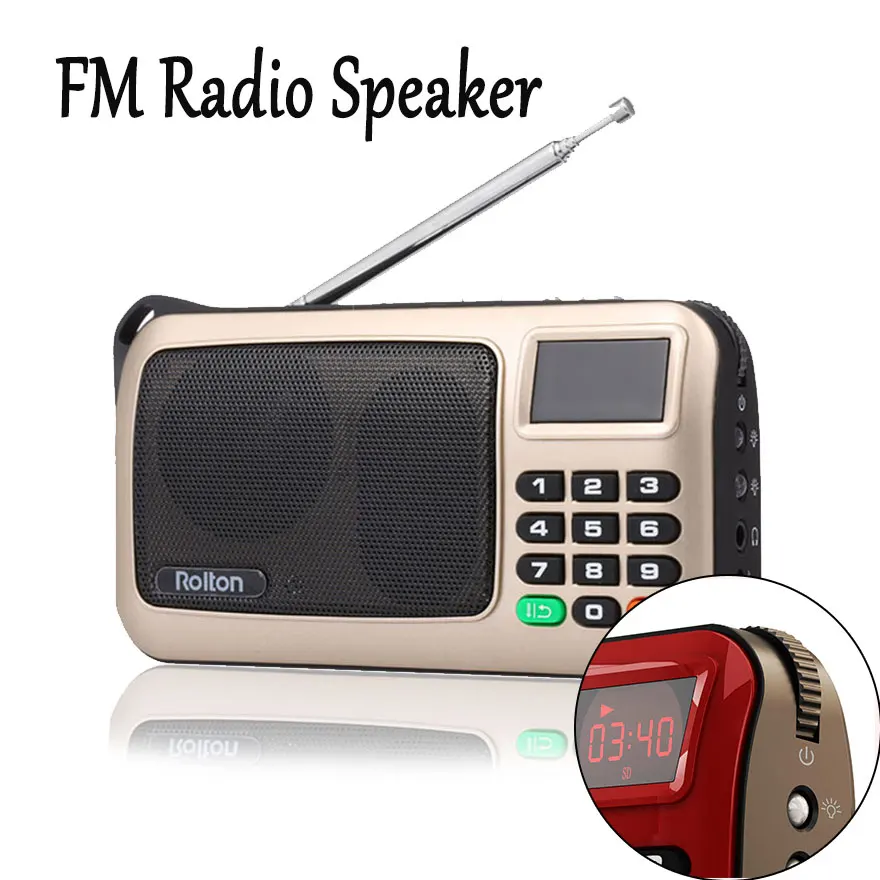 

Mini FM Radio Speaker Music Player Support TF Card FM Radio Receiver LED Display with 3.5mm Jack FM Radio Receiver Audio MP3