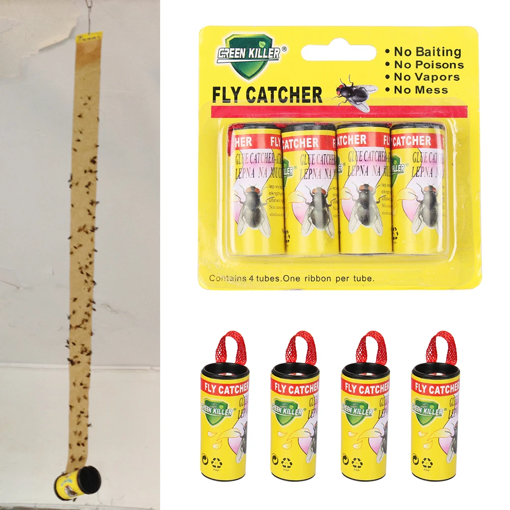 Useful 4 Rolls Fly Killer Insect Bug Fly Glue Pest Control Mouse Trap