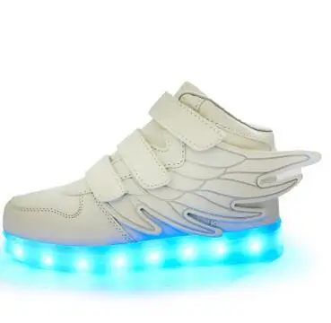 Led Schoenen/велосипедная корзина; chaussure lumineuse Enfant Garcon; повседневная обувь с подсветкой для мальчиков и девочек; Fille; детская обувь с подсветкой - Цвет: white