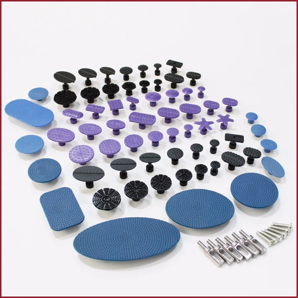 

Auto Body Paintless Dent Repair Tool PDR Glue Puller Tabs car dent removal set glue pulling system pull pads kit round oval