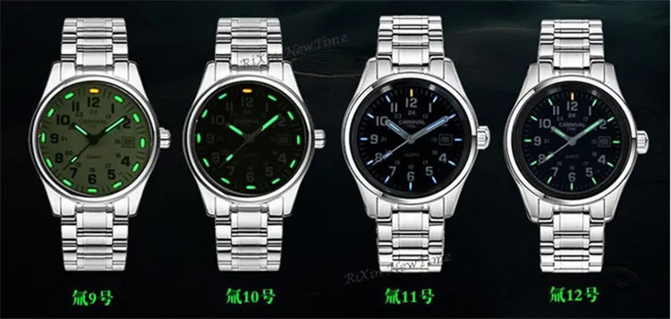 Тритий световой армии водонепроницаемый 200м погружение спорт swissronda кварцевые часы мужчин полный стали муёчины люксовый бренд мода случайные часы