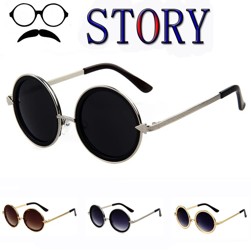 

Round sunglasses women Steampunk Retro Fashion Brand design Female Glasses UV400 driving Eyewear Ladies oculos de sol feminino