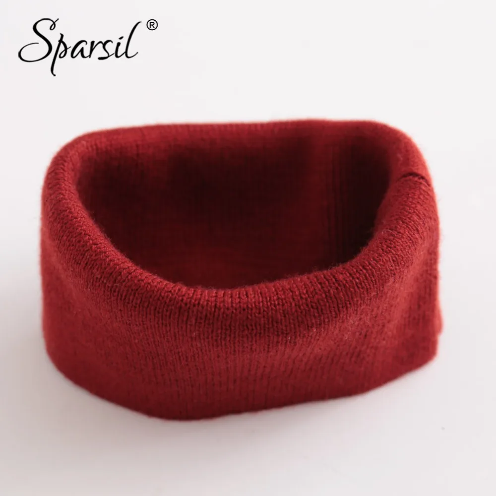 

Sparsil Women Autumn Winter Knitted Ring Scarves False Collar Headband Neck Wraps Adult&Kids Solid Color Comfort Soft Kint Scarf