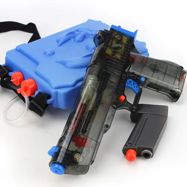 US $22.79 Summer Children Backpack Water Gun Toy Beach Electric Highpressure Continuous Shooting Electric Hi