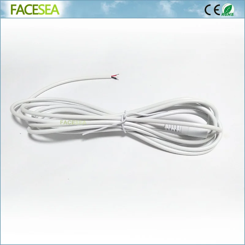 

50pcs 100pcs 3m White 5.5x2.1 Female Cable DC Connector for 3528 5050 Led Strip light, CCTV