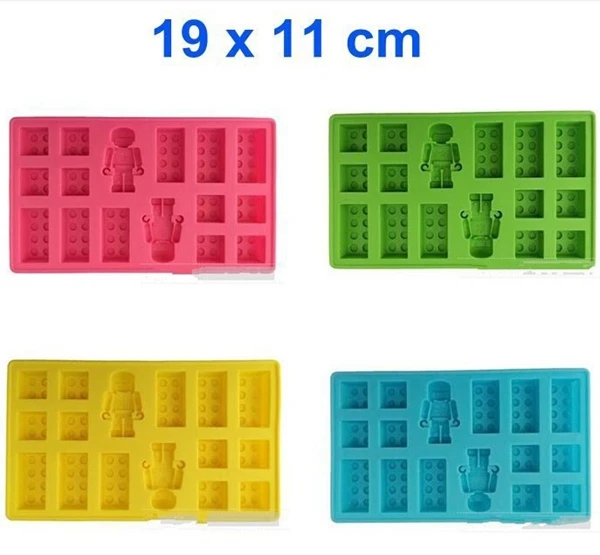 

New Arrival! 100% Food Grade Lego Brick Blocks Ice Cube Trays Mold robot ice mould Ice tray