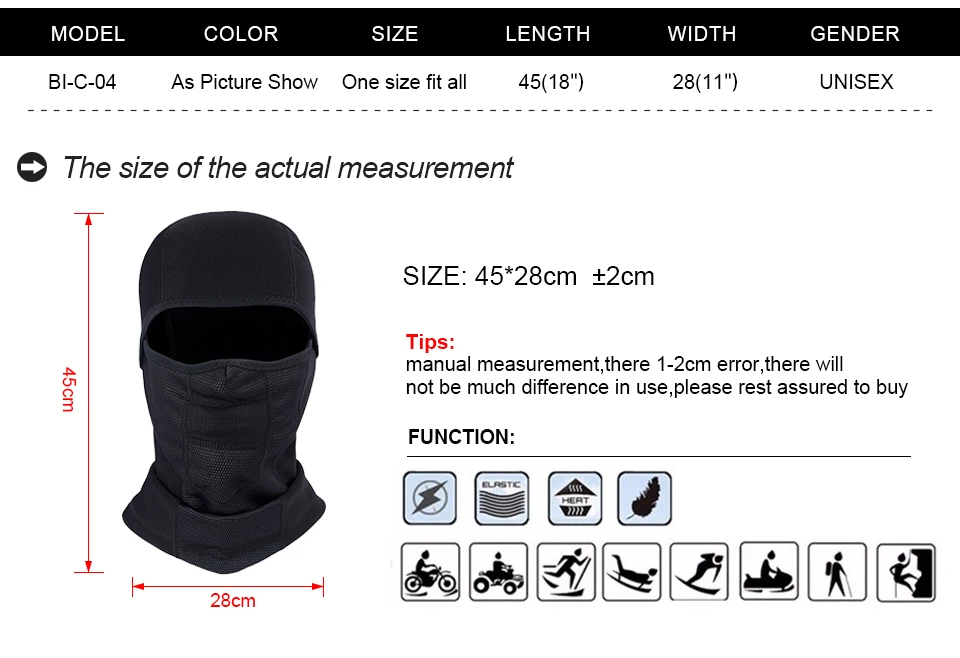Зимняя уличная Флисовая теплая велосипедная Балаклава, маска на все лицо, чехол с тепловым капюшоном для спорта, катания на лыжах, велосипеде, сноуборде, лицевой щиток