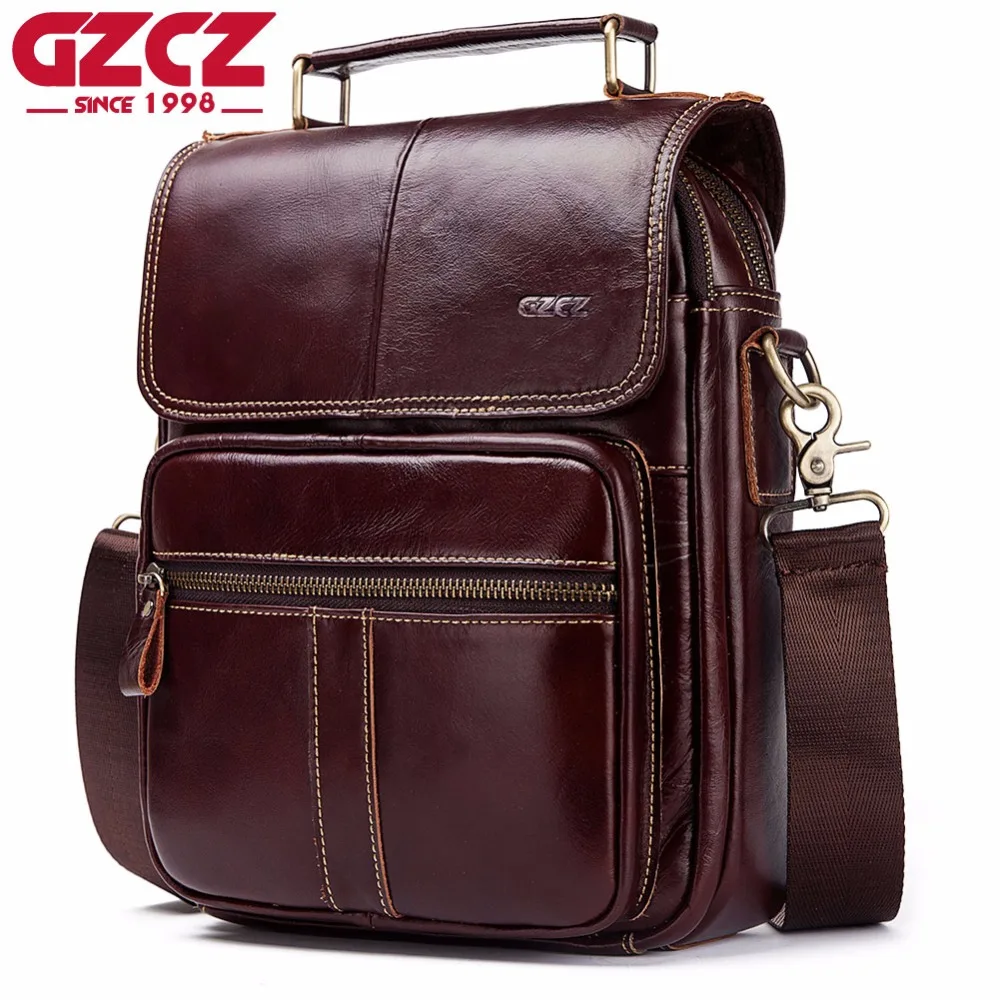 

High Quality Brand Leather Men Bag Casual Business Leather Mens Messenger Bag Vintage Men's Crossbody Bag bolsas male