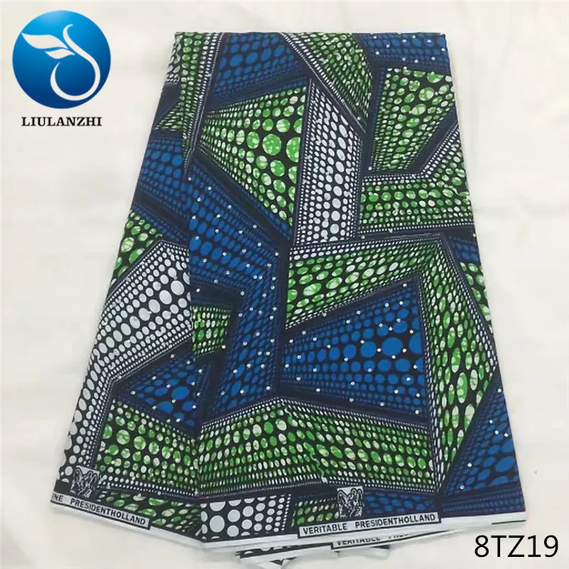 

LIULANZHI Ankara wax fabric 2017 Fashion style african java wax fabric veritable block wax prints with stones 6yards 8TZ06-8TZ31