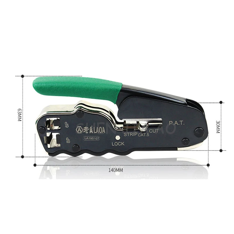 Light and effortless multi-function network pliers 6P / 8P handheld portable network compression pliers wire stripper tool