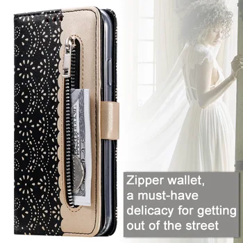 

Zipper Wallet Leather Case For Samsung S7 S8 S9 S10 Plus Flip Phone Case Cover For Samsung J4 J6 A30 A50 A70 M20 Note10