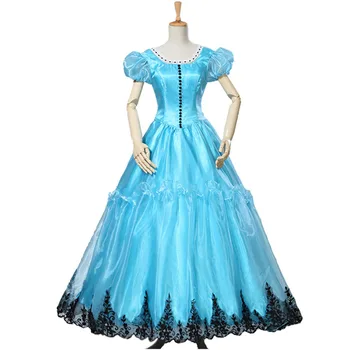 

2018 Tim Burton Costume Alice In Wonderland Alice Dress Cosplay Costumes For Women Halloween Party Carival Costume