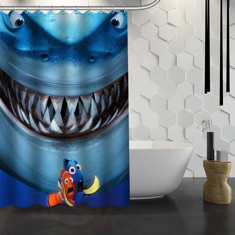 Hot Sale Custom Finding Nemo Shower Curtain Waterproof Fabric Shower