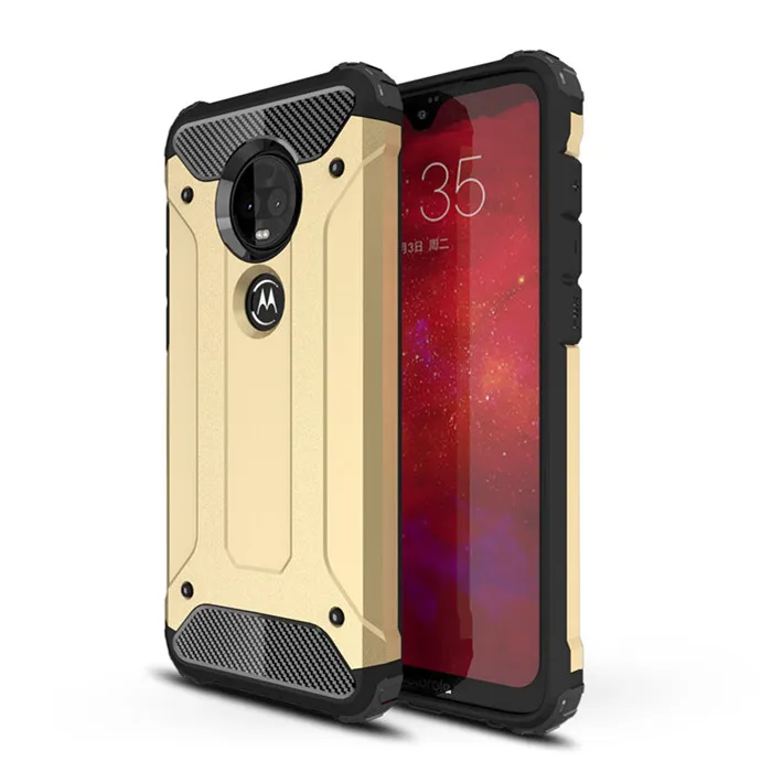 Прочный чехол 1000 шт. для MOTO P40 Note P30 Power Z4 Play G7 Plus G6 E5 гибридный жесткий крепкий