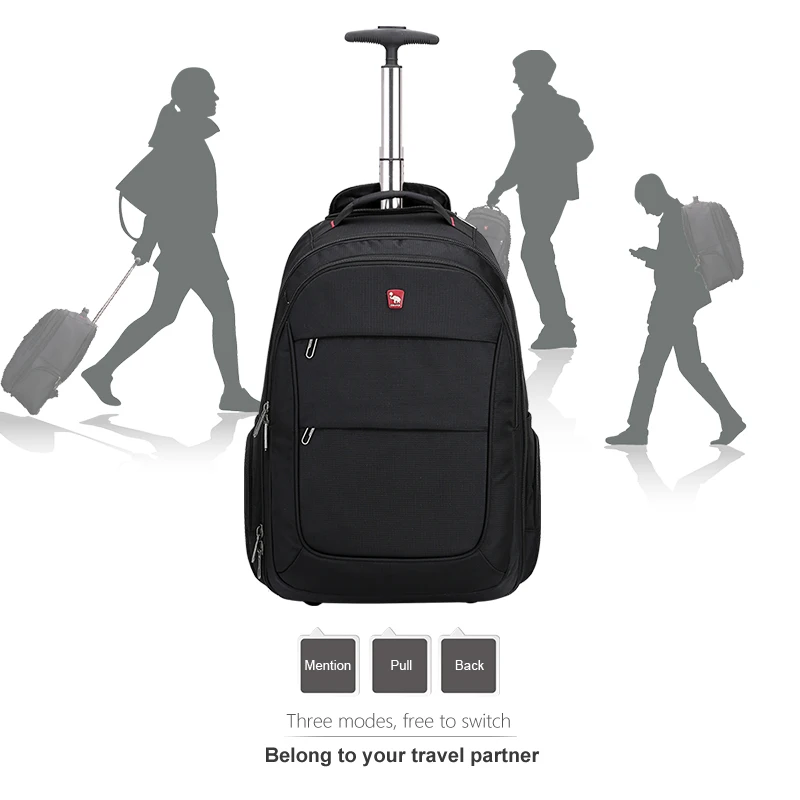 OIWAS Trolley Backpack Luggage Rolling Large Capacity Oxford Travel Bag