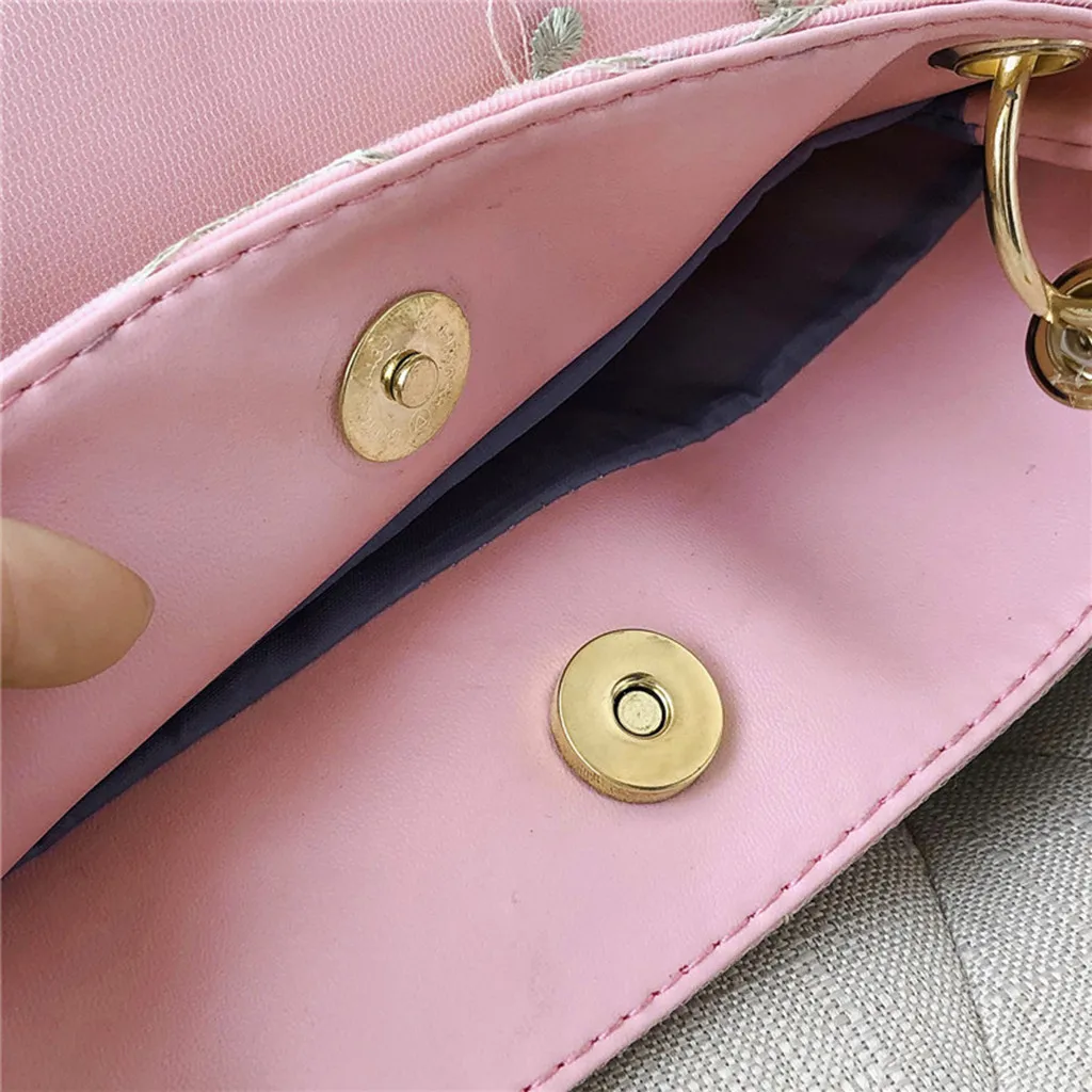 Женская пляжная кружевная сумка-мешок с вышивкой, квадратная сумка, сумка-мессенджер, дизайнерская Брендовая женская сумка из искусственной кожи, сумка на плечо на цепочке#25